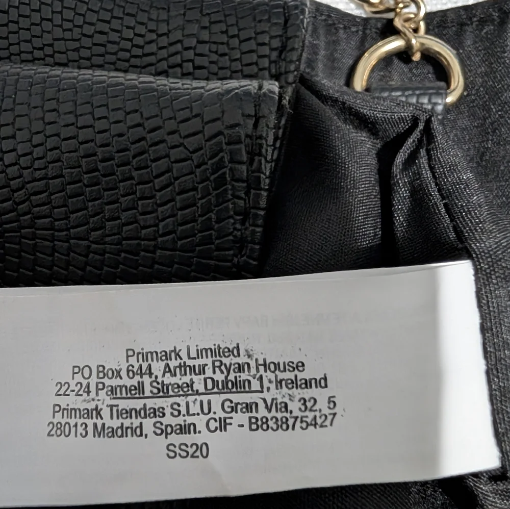 Primark black faux
